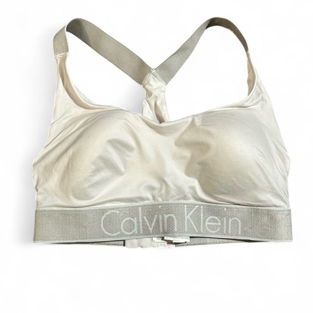 Women’s white Calvin Klein sports bra
